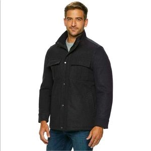Men's Apt. 9 Stand-Up Collar Wool-Blend Coat